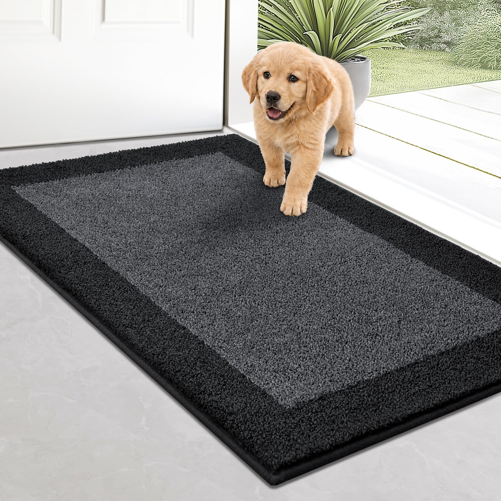 Door Rug 20" x 32", Washable Throw Rug for Kitchen, Bathroom