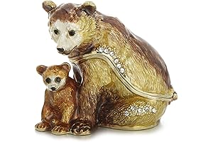 Exquisite Enamel Bear Trinket Box - A Timeless Treasure