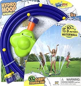 Hydro Hoop Sprinkler Ring, Kids Backyard Splashing Water Play Outdoor Toy from PRIME TIME Toys w/Multiple Fountain Spouts