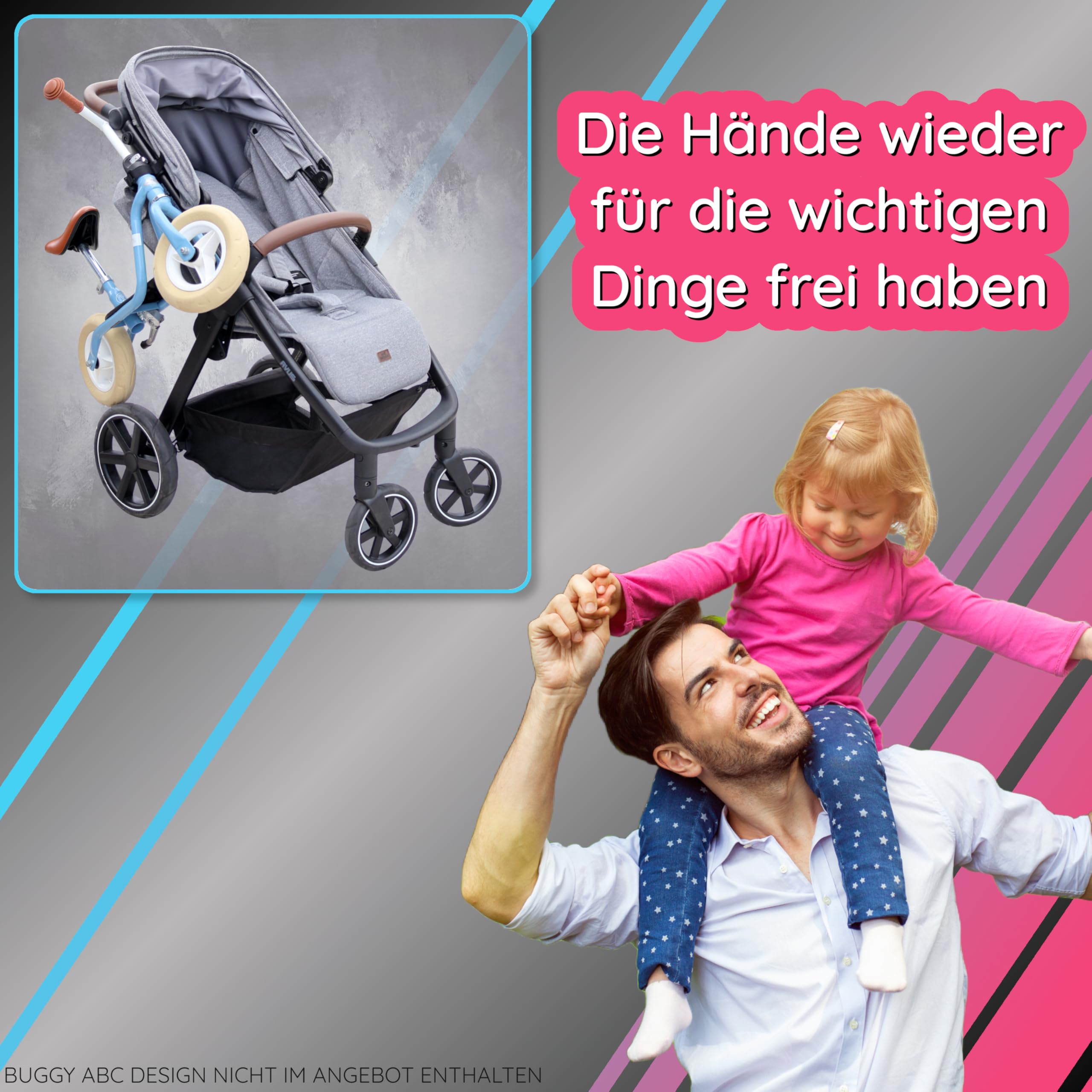Halter Halterung Laufrad Roller Tretroller passend fr ABC Design AVUS  Buggy Kinderwagen : Amazon.de: Baby