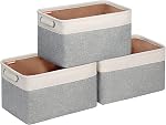 Foldable Storage Bin 12" x 10" x 9.5" Collapsible Basket Cube Storage Organizer Bins with Dual Carry Handles for Home Closet Nursery Drawers Organizer, Set of 3