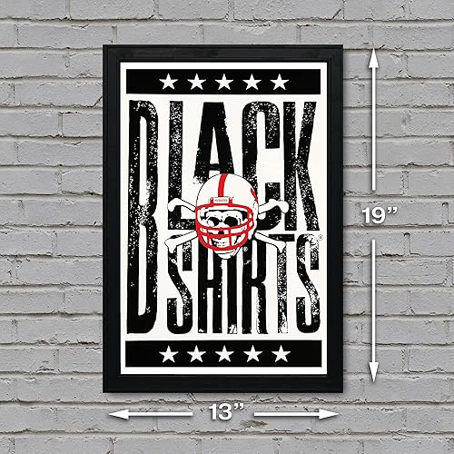 Miniatura 8 de Nebraska Cornhuskers Gift - Blackshirts Letterpess Poster - Officially Licensed Art Print - 13x19" - Husker Gift (No Frame)