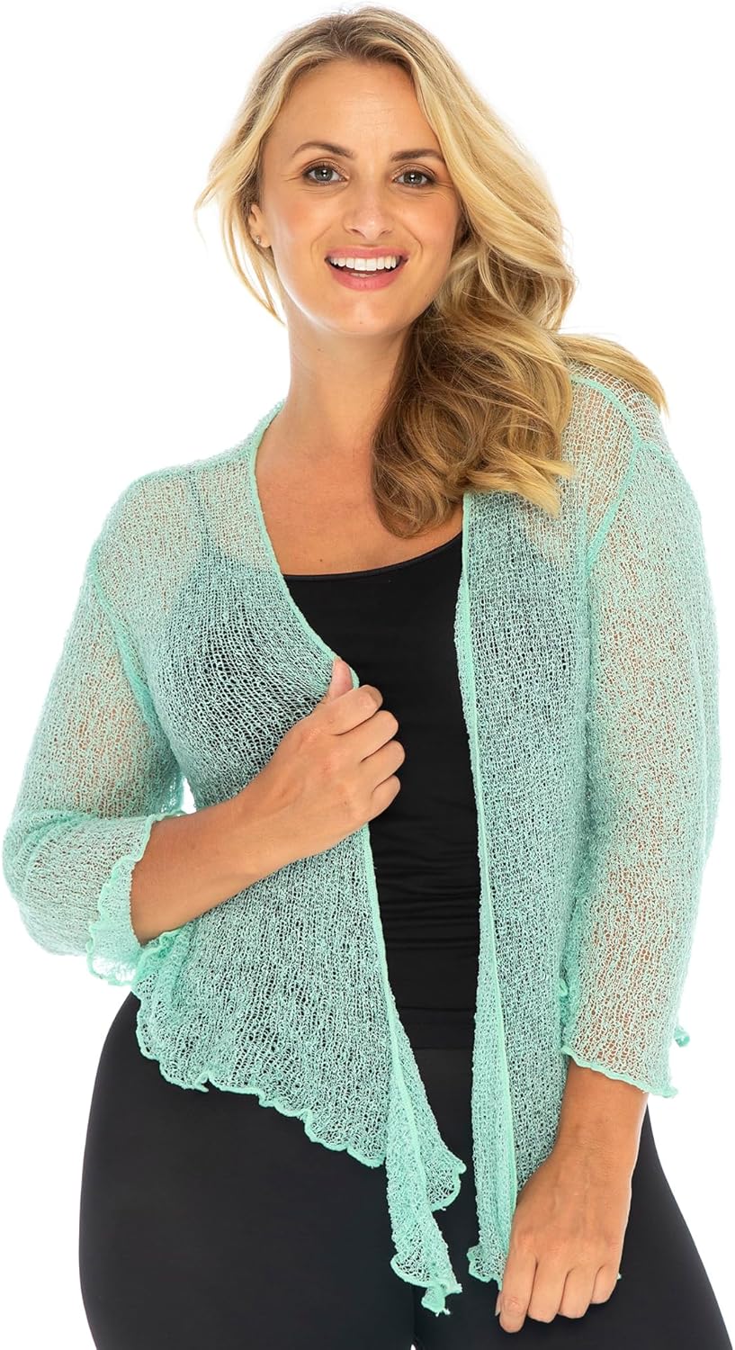 Womens Plus Size Sheer Cardigan Shrug Bolero Panama Ubuy