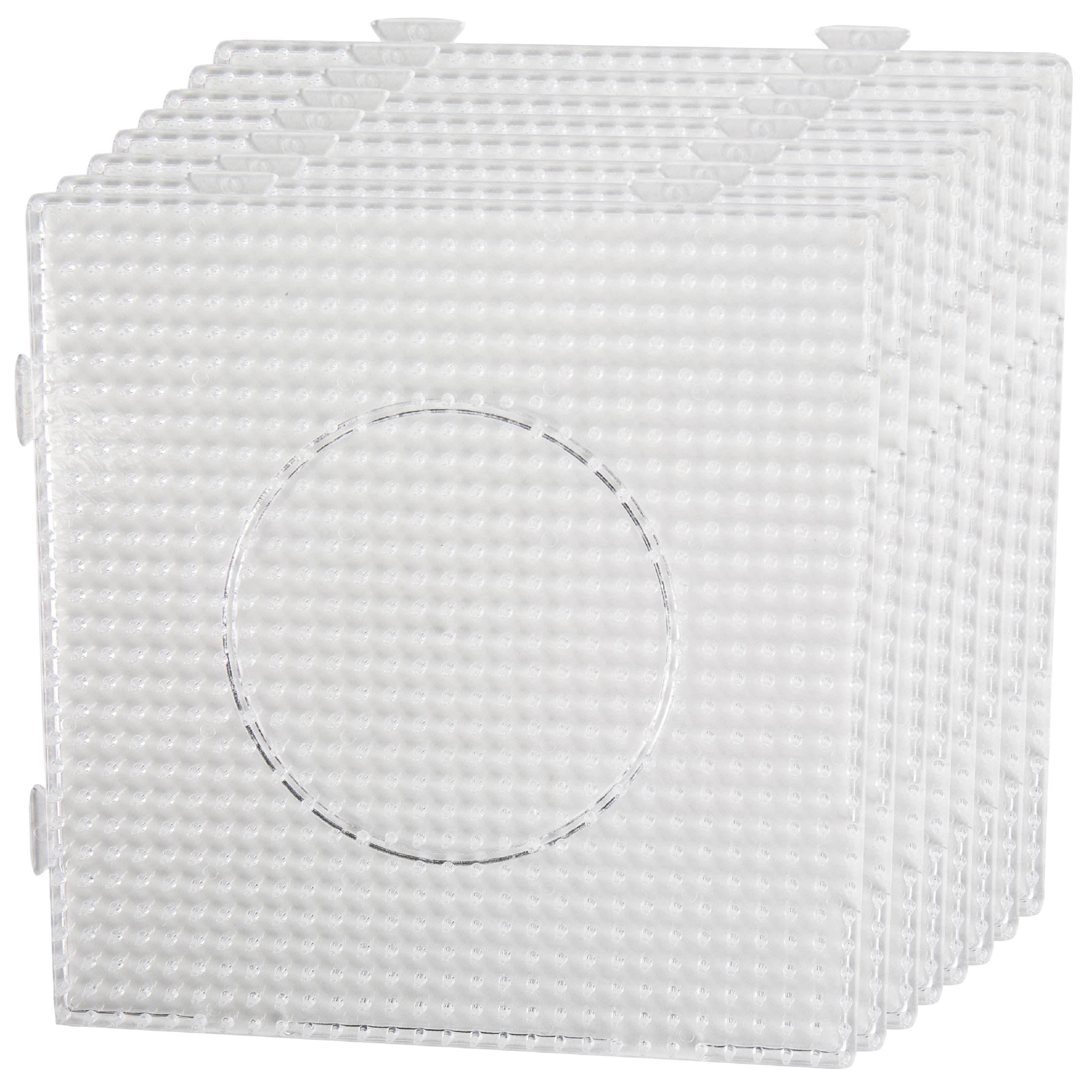 Smowo® 8 Plaques de perles de fer à repasser carrées et transparentes – Lot de plaques à brancher – Perles à repasser – 14,5 x 1