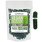 XPRS Nutra Size 0 Empty Capsules - 100 Count Empty Vegan Capsules - Vegetarian Pills - DIY Vegetable Capsule Filling - Veggie Pill Caps for Do-It-Yourself Supplements (Forest Green)