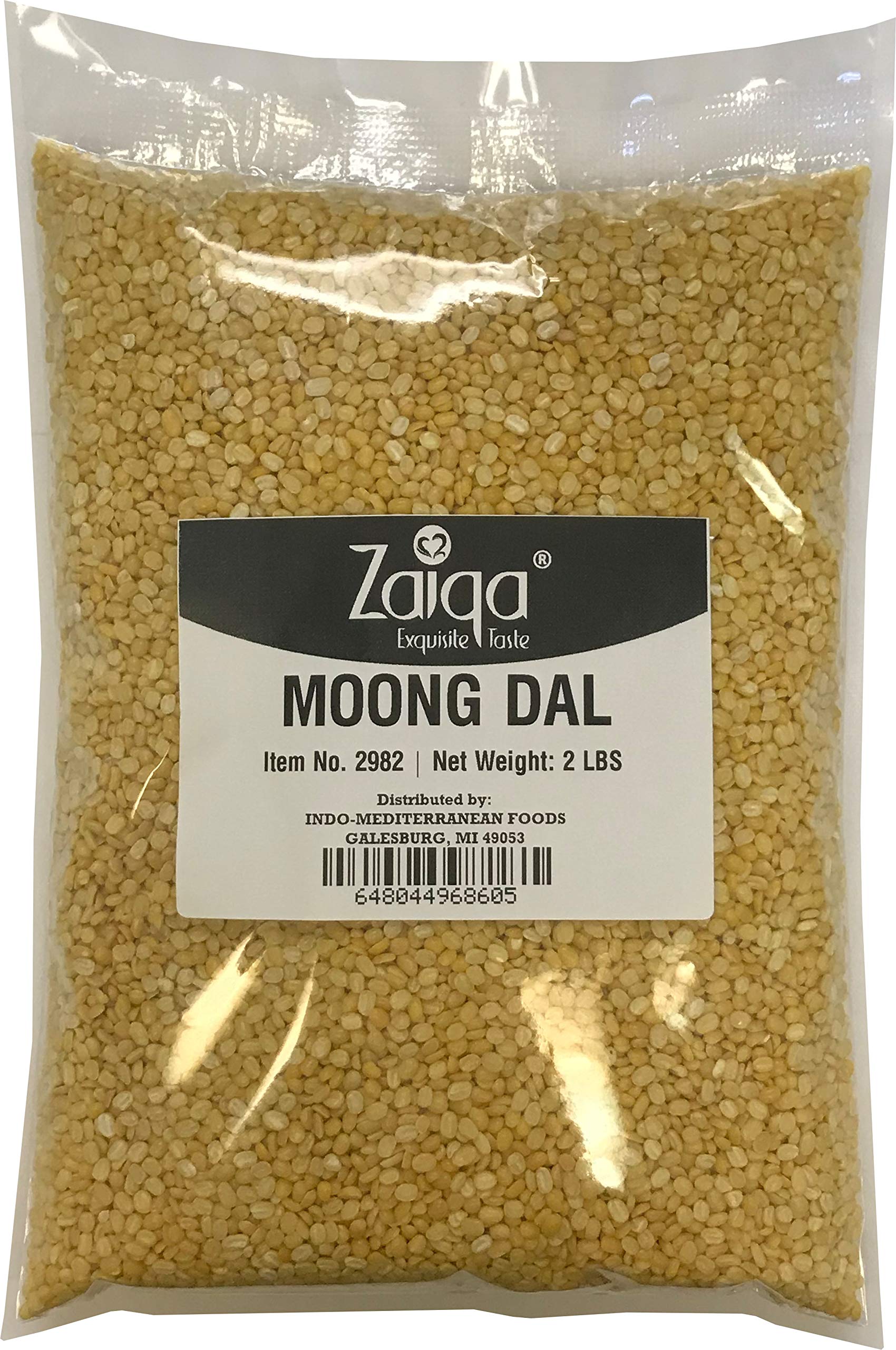 Zaiqa Moong Dal or Split Yellow Mung Beans | Make Kitchari Vegan Soups Stews Salad and Indian Curry Dishes that cleanse | Naturally Non-GMO & Gluten-Free - 2 LBS