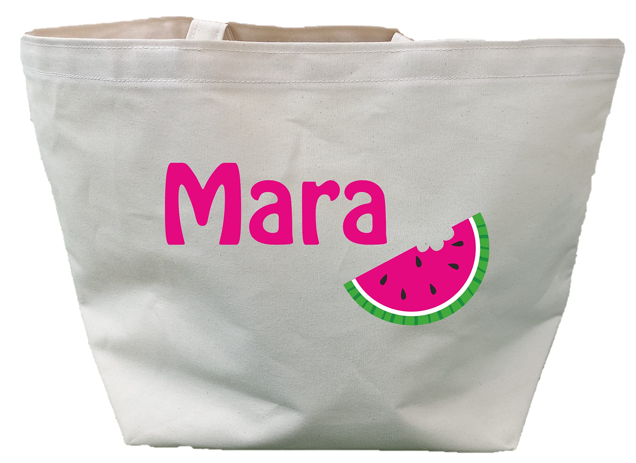 Handmade Bolsa playa o capazo piscina personalizado (Algodón, Modelo 3 "Sandía")
