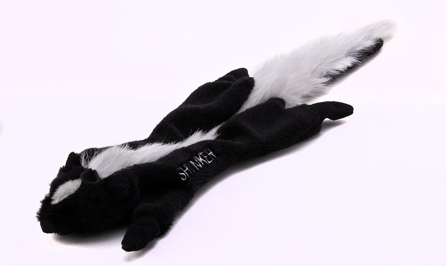 Chewish Treat Skunk Schtinker Squeaker Plush Dog Toy, 24 by 7-Inch, Multicolor