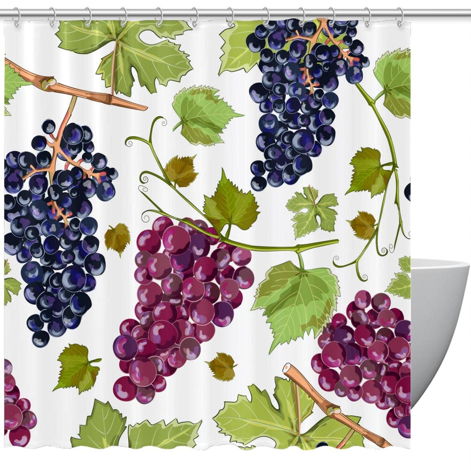 Rideau de douche imperméable aux fruits pour transformer votre rituel bien-être matinal