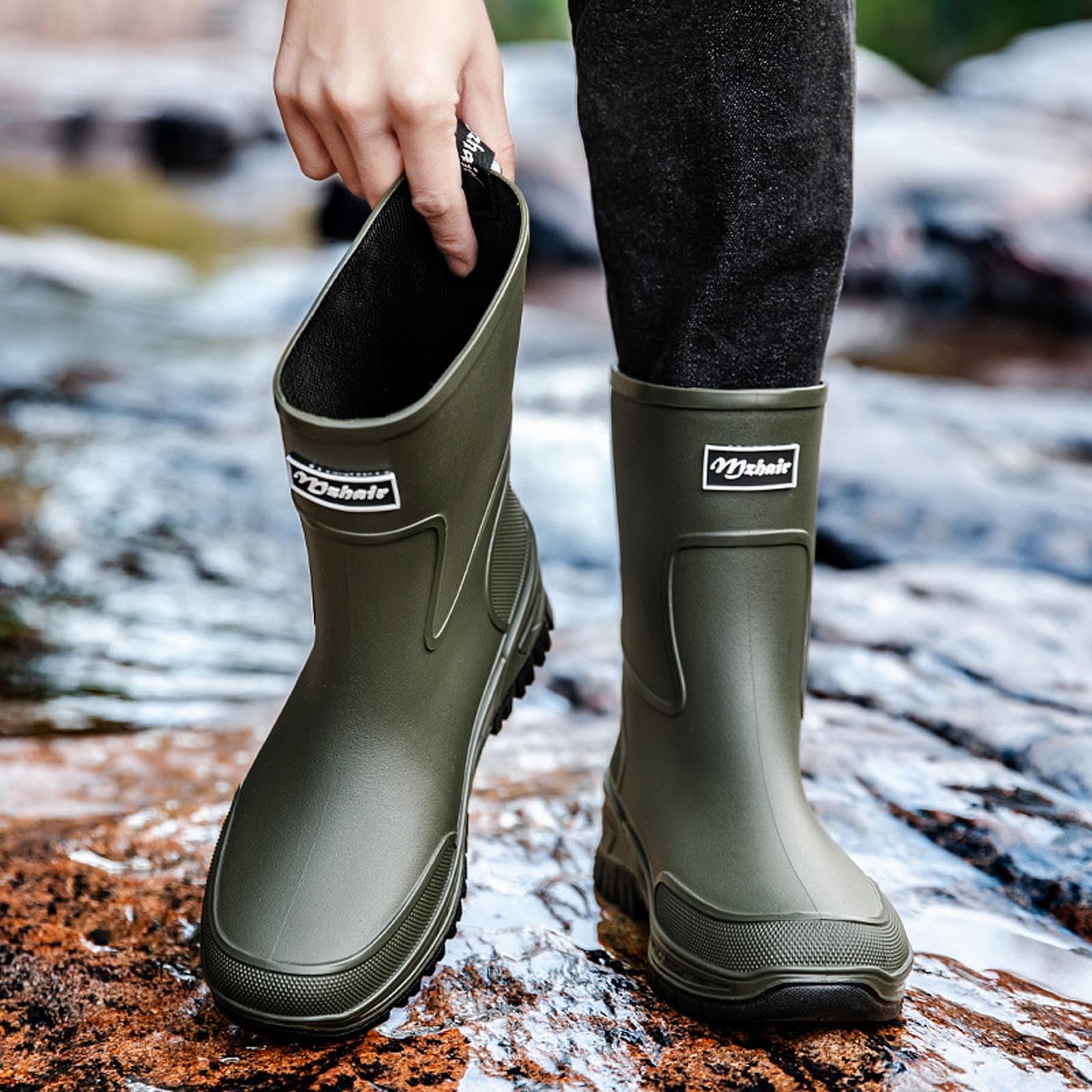 Generisch Ganzjahres-Regenstiefel Bis Zur Wade Mit Dicker Sohle Laufsohle Für Den Außenbereich