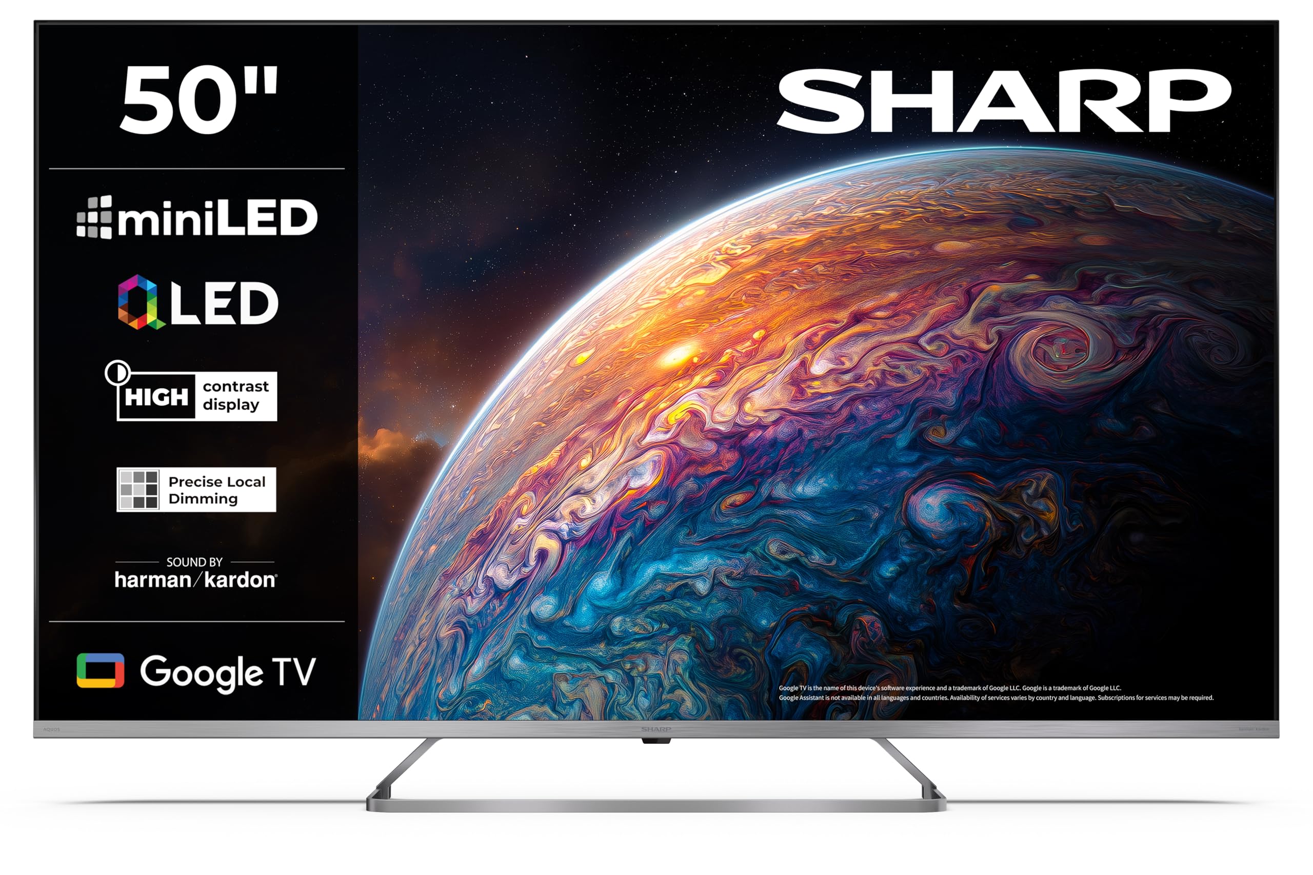 Sharp TV Smart 50 pollici 4K Ultra HD Mini LED QLED Harman Kardon HDMI eARC Dolby Vision Dolby Atmos 50JP7365E