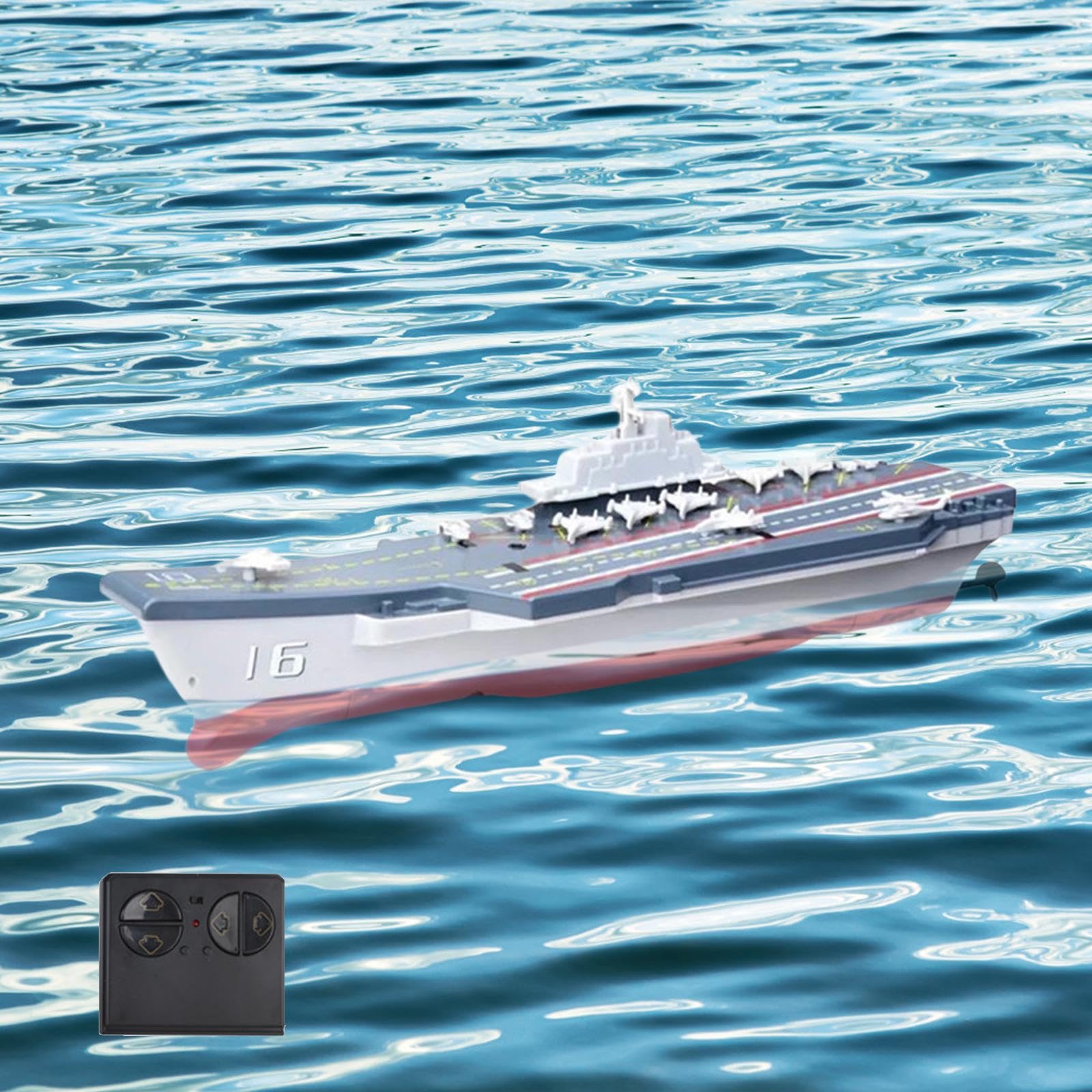 predolo RC Boot, Ferngesteuertes Schiff für Jungen Im Alter von 7–12 Jahren, Kinderspielzeug, Elektrisches Modellboot, Simulation Eines Kriegsschiffs, Modell, Flugzeugträger