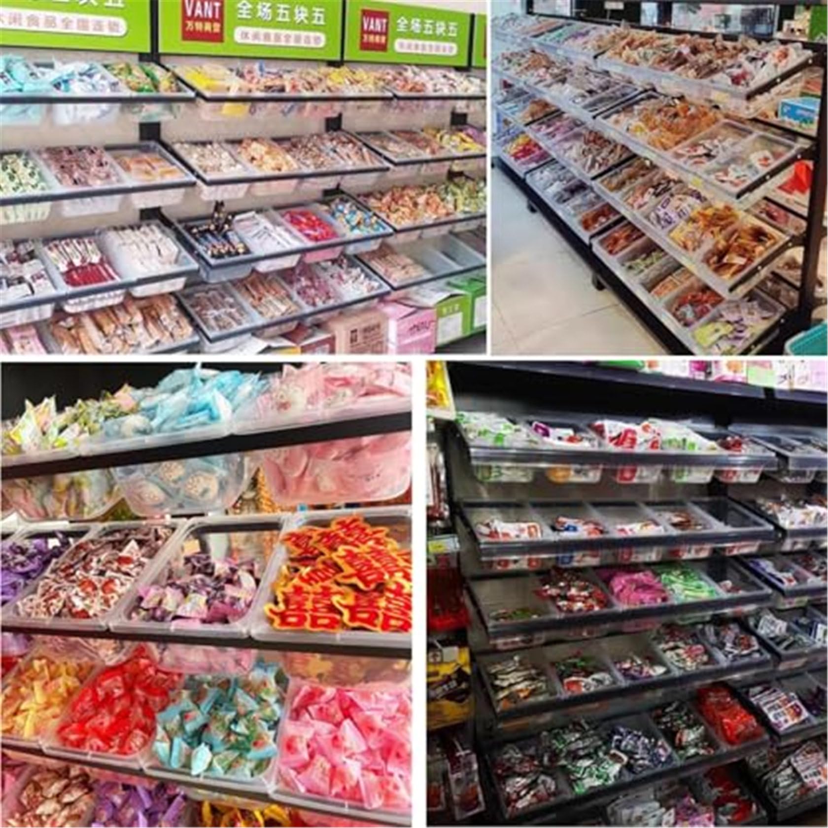 ISCBAFYX 4-poziomowy stojak na przekąski ze stali węglowej na blat - Półka ekspozycyjna na słodycze do przechowywania na blacie kuchennym 105x75x150 cm (41,3x29,5x59 cali)
