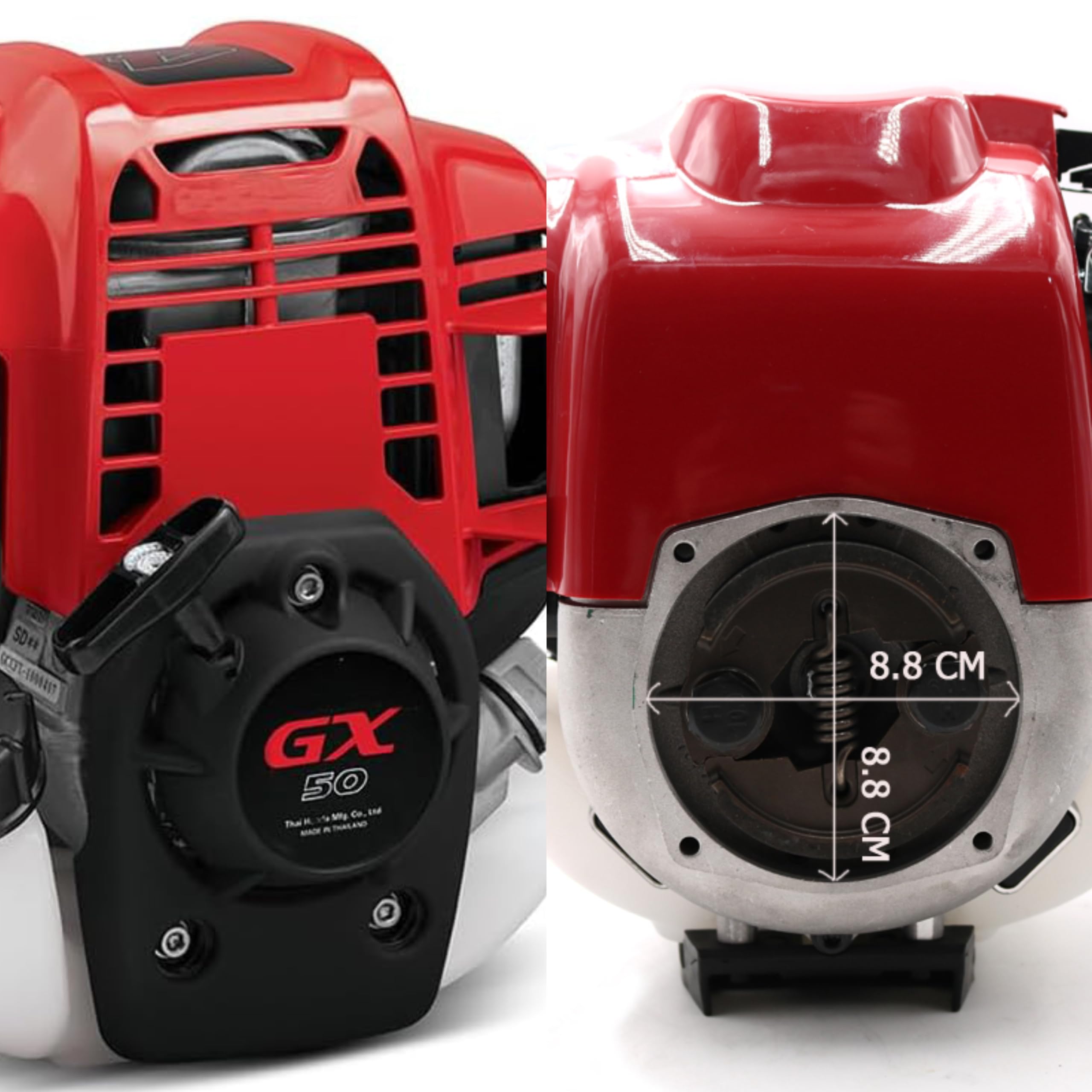Desbrozadora Gx50 8 en 1 de 4 tiempos con 2 varillas de extensión para jardín
