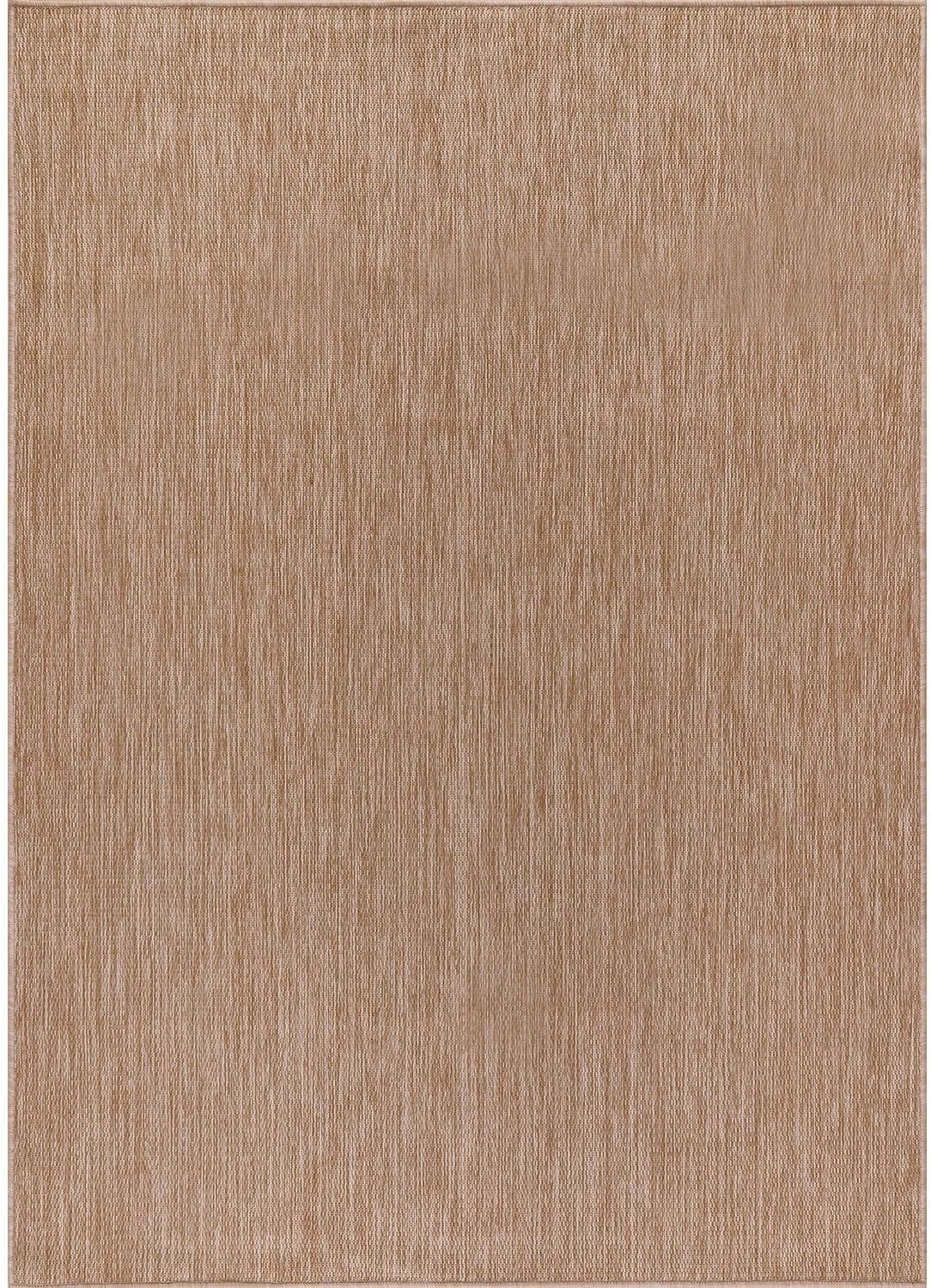 Beige 6' x 9' Synthetic Indoor/Outdoor Washable Rug