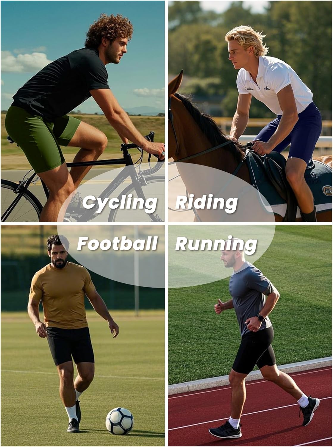 Holure Men's Performance Compression Shorts Athletic Workout Running Underwear (3 or 5 Pack) - Image 6