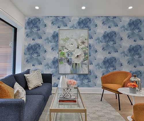 Miniatura 6 de NextWall Papel tapiz de acuarela con diseño de girasol