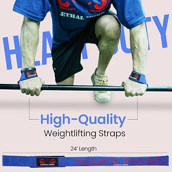 Weight Lifting Straps Silicon Padded Heavy Duty Wrist Straps Weightlifting Unisex Gym Wrist Straps For Power Lifting Deadlift Non-Slip