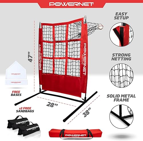 Miniatura 3 de PowerNet German Márquez - Entrenador portátil para lanzadores, béisbol y softbol, mejora la precisión y el comando