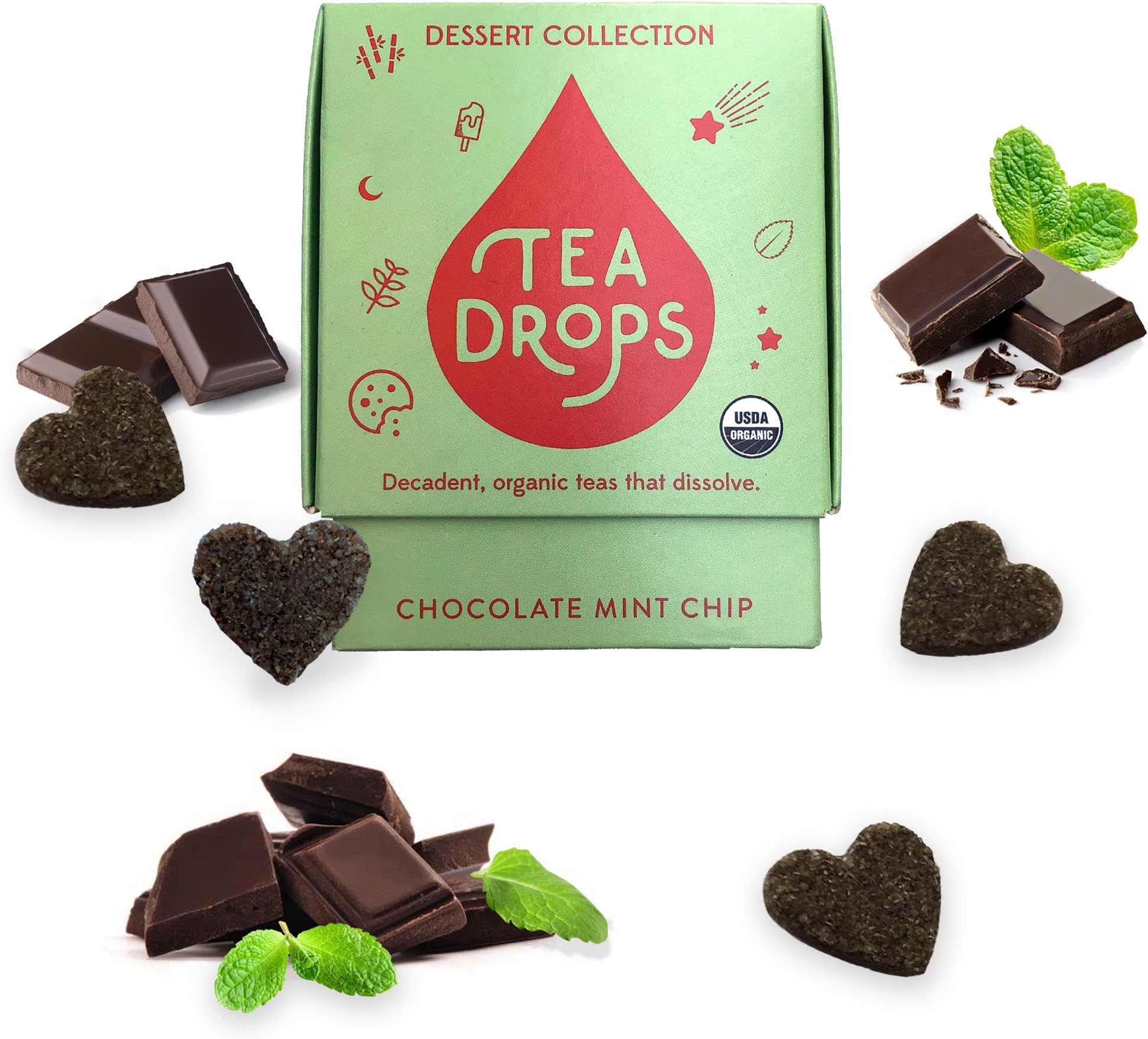 Tea Drops Chocolate Mint Chip 10-count