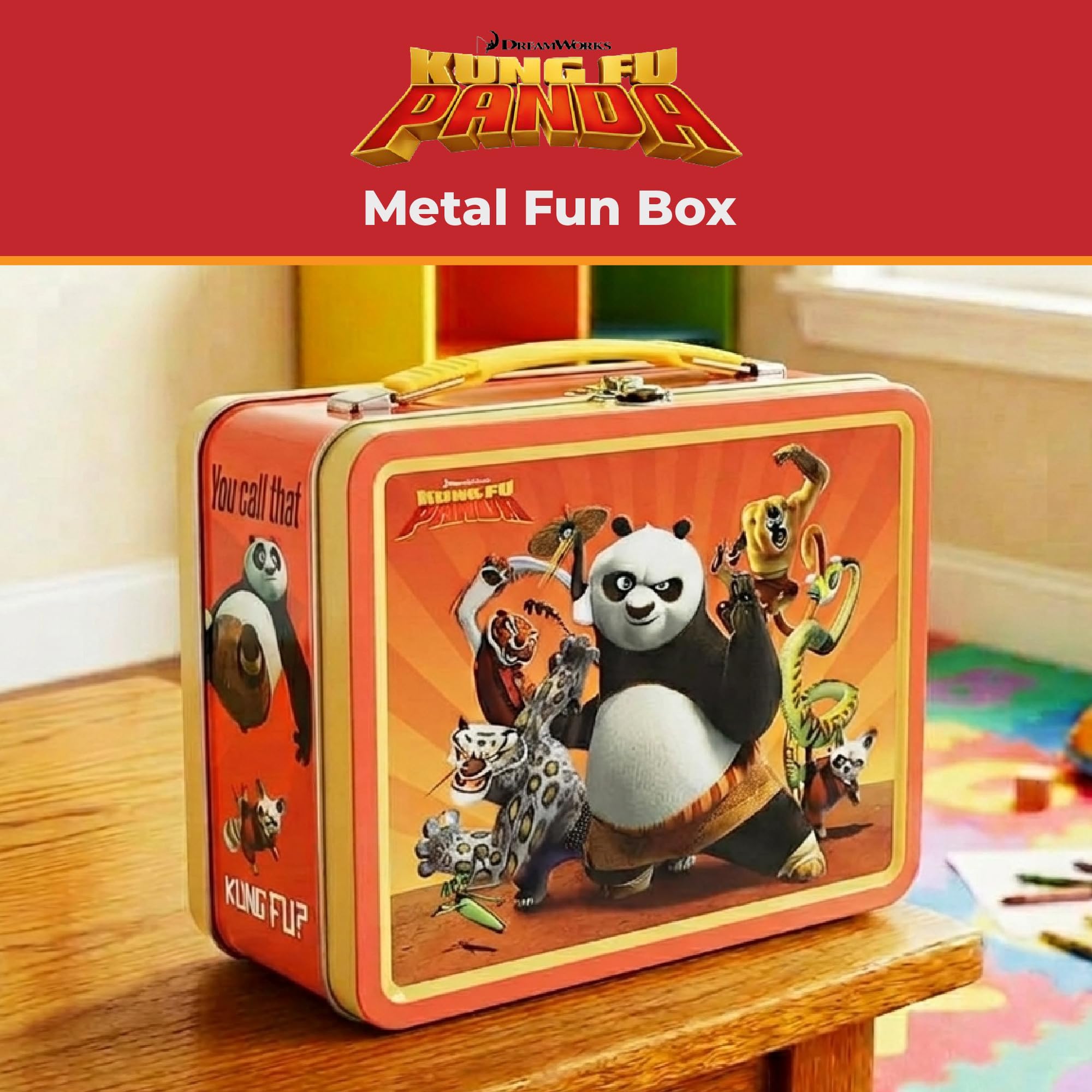 Amazon.com: AQUARIUS Kung Fu Panda Metal Fun Box Storage Case with