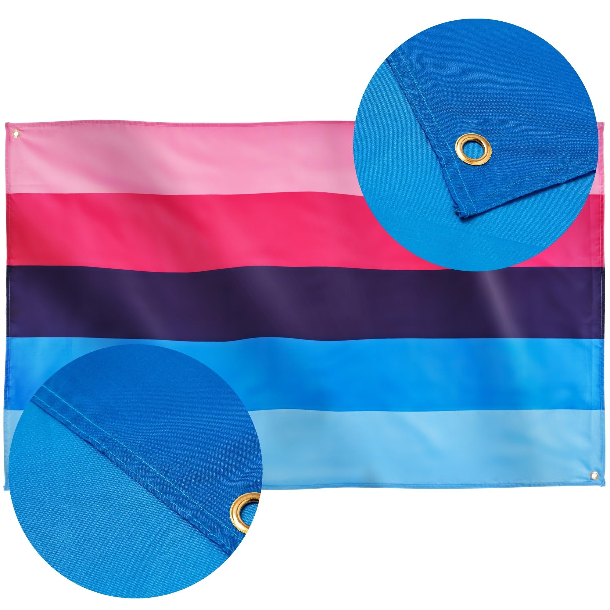 Runesol Omnisexual Pride Flag, 91x152cm, 3ft x 5ft, 4 Grommets, Eyelet In Every Corner, Gay Pride Flag, LGBT+ flag - Image 4