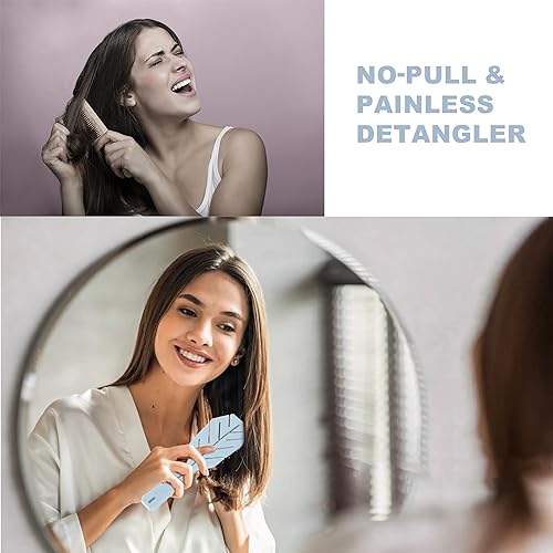Miniatura 5 de AIMIKE Cepillo desenredante para el cabello, cepillo desenredante para mujeres, cepillo desenredante biológico fácil de atravesar los enredos,