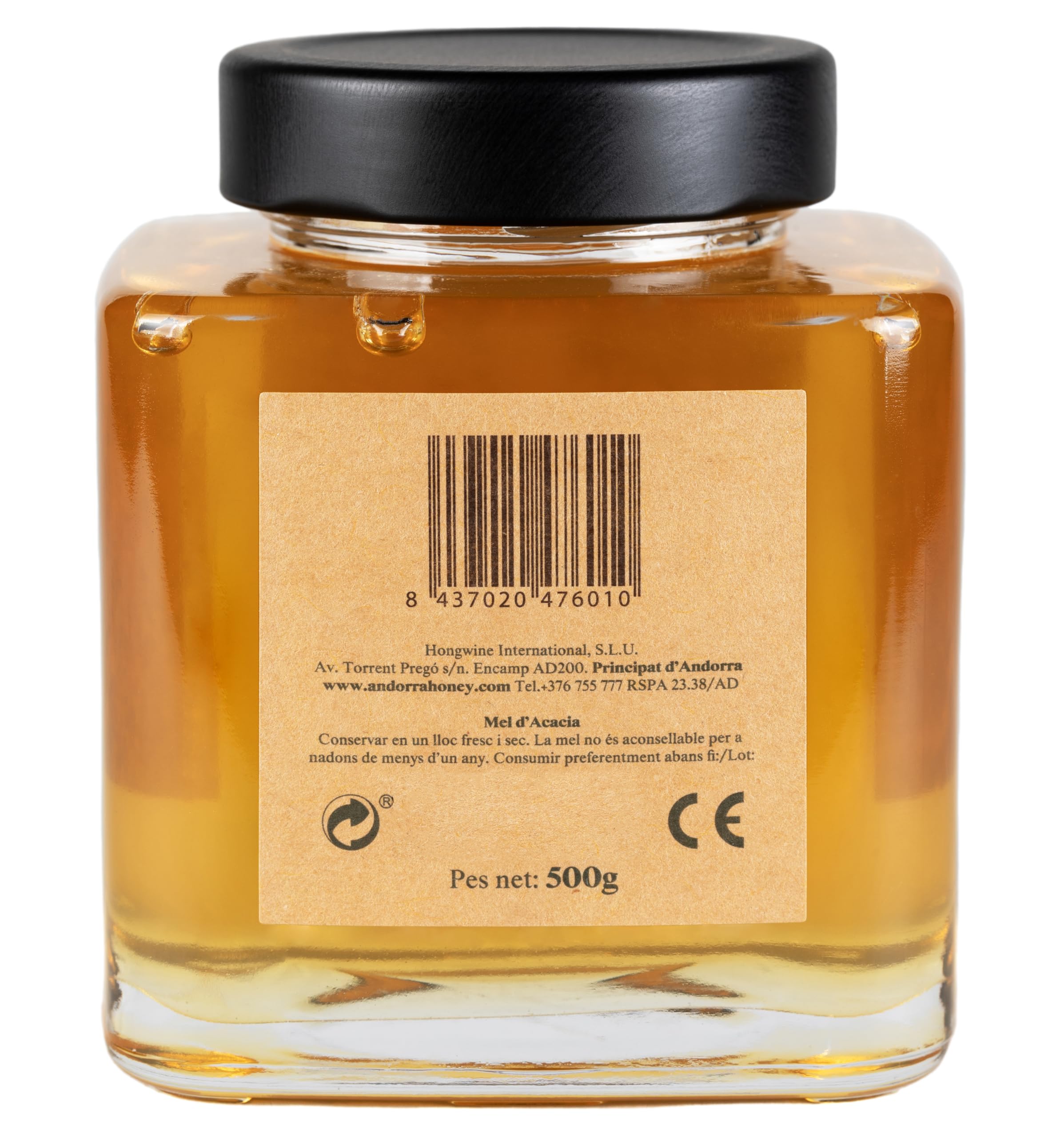 Le Souffle d'Adore Miel Acacia 100% Naturel 500g Pot Verre