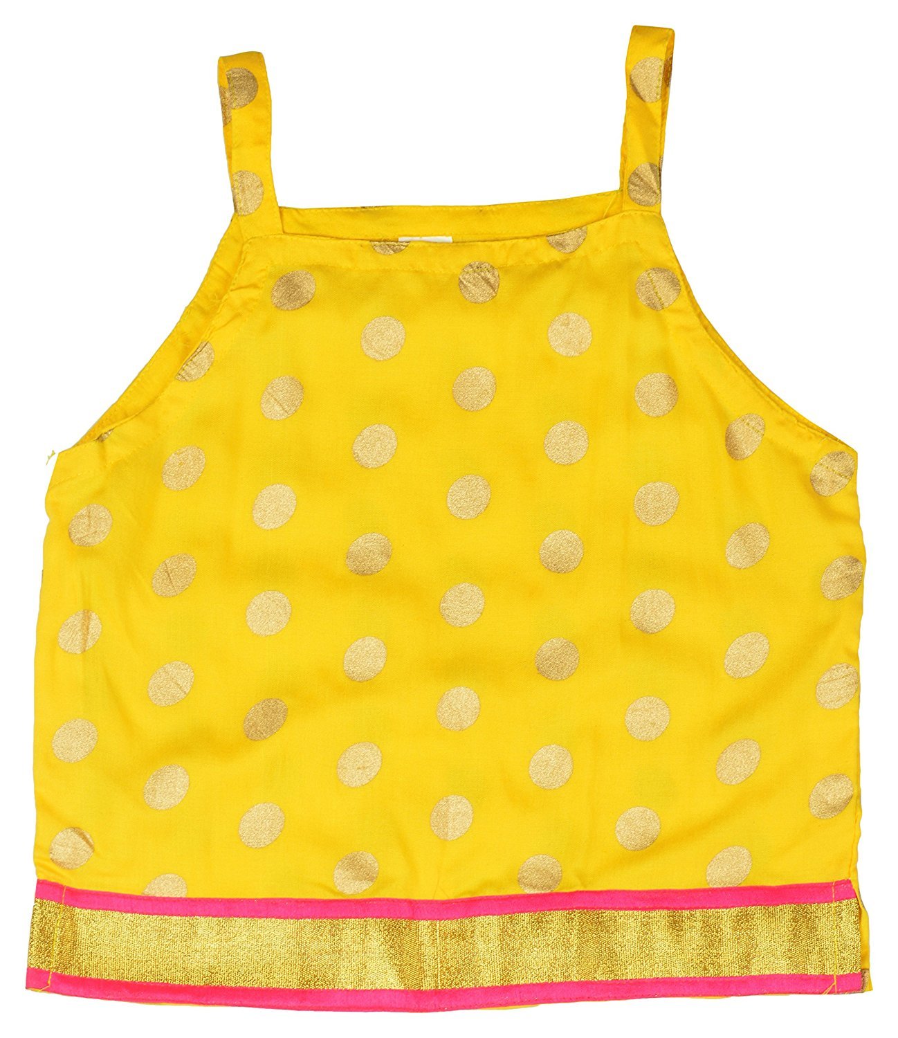 DIAMO Girl's Crepe Readymade Lehenga Choli (GirlKID261new_Yellow_6-12 Months) 1