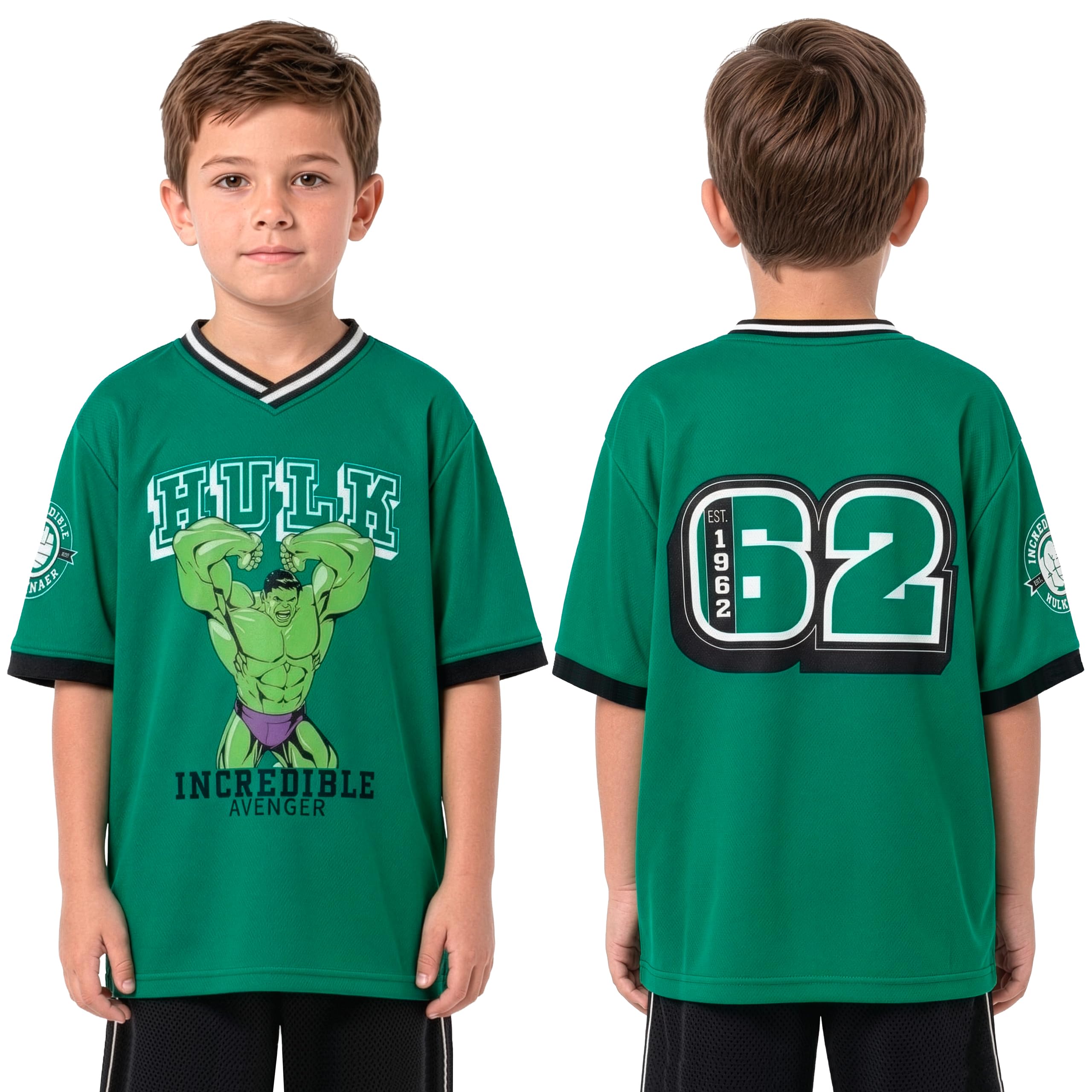 Marvel The Incredible Hulk Camiseta de Fútbol Infantil para Niño