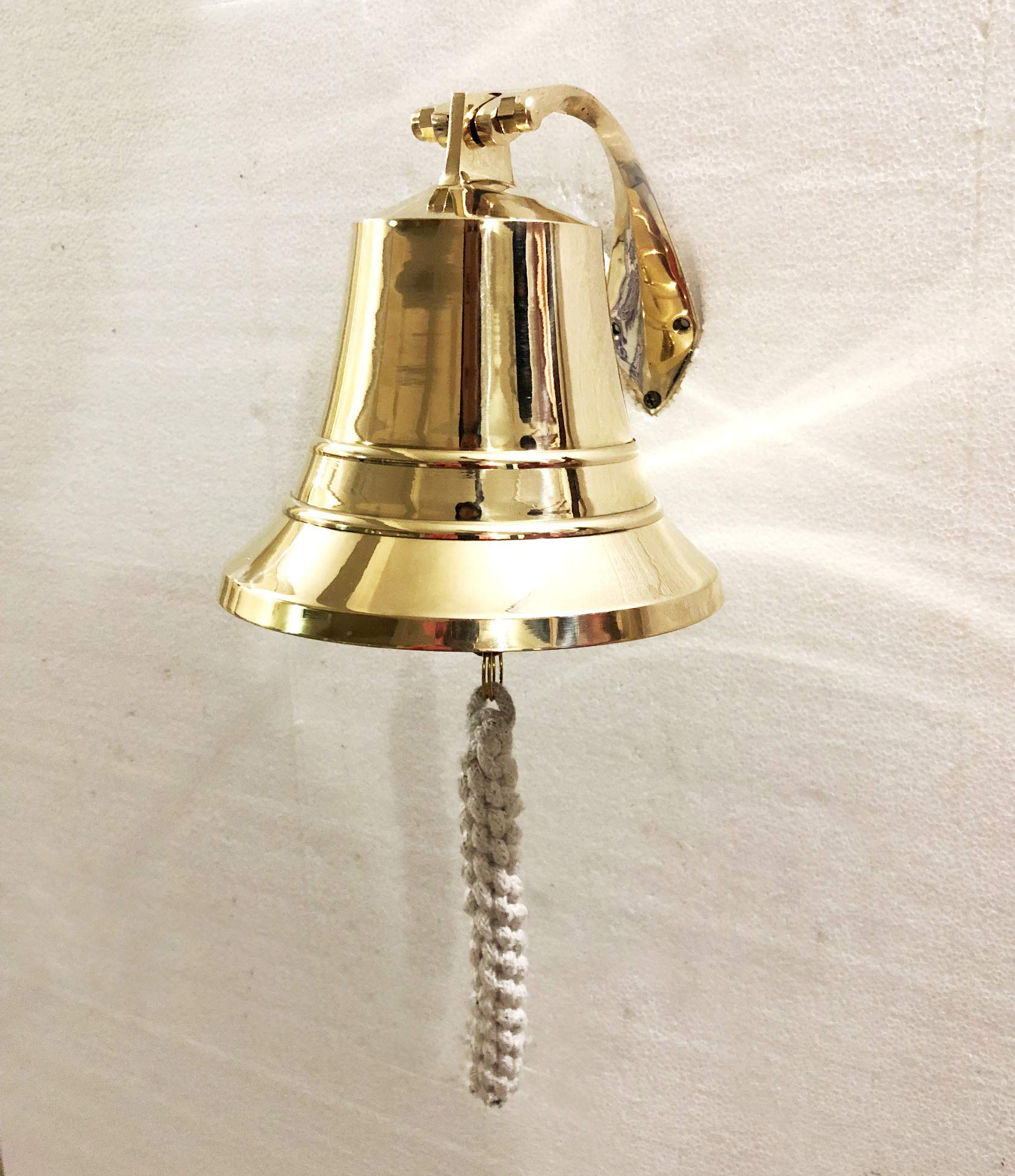 Antique6 inches Nautical Brass Ship Bell Nautical Maritime Marine Boat Wall Hanging Home Decor