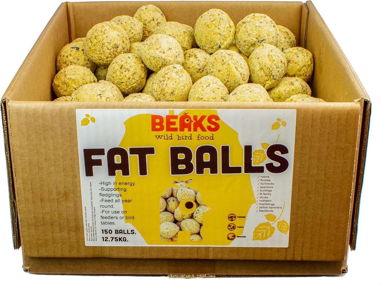 suet fat balls 150 high energy for wild garden bird feeding 12.75kg Amazon.co.uk Garden