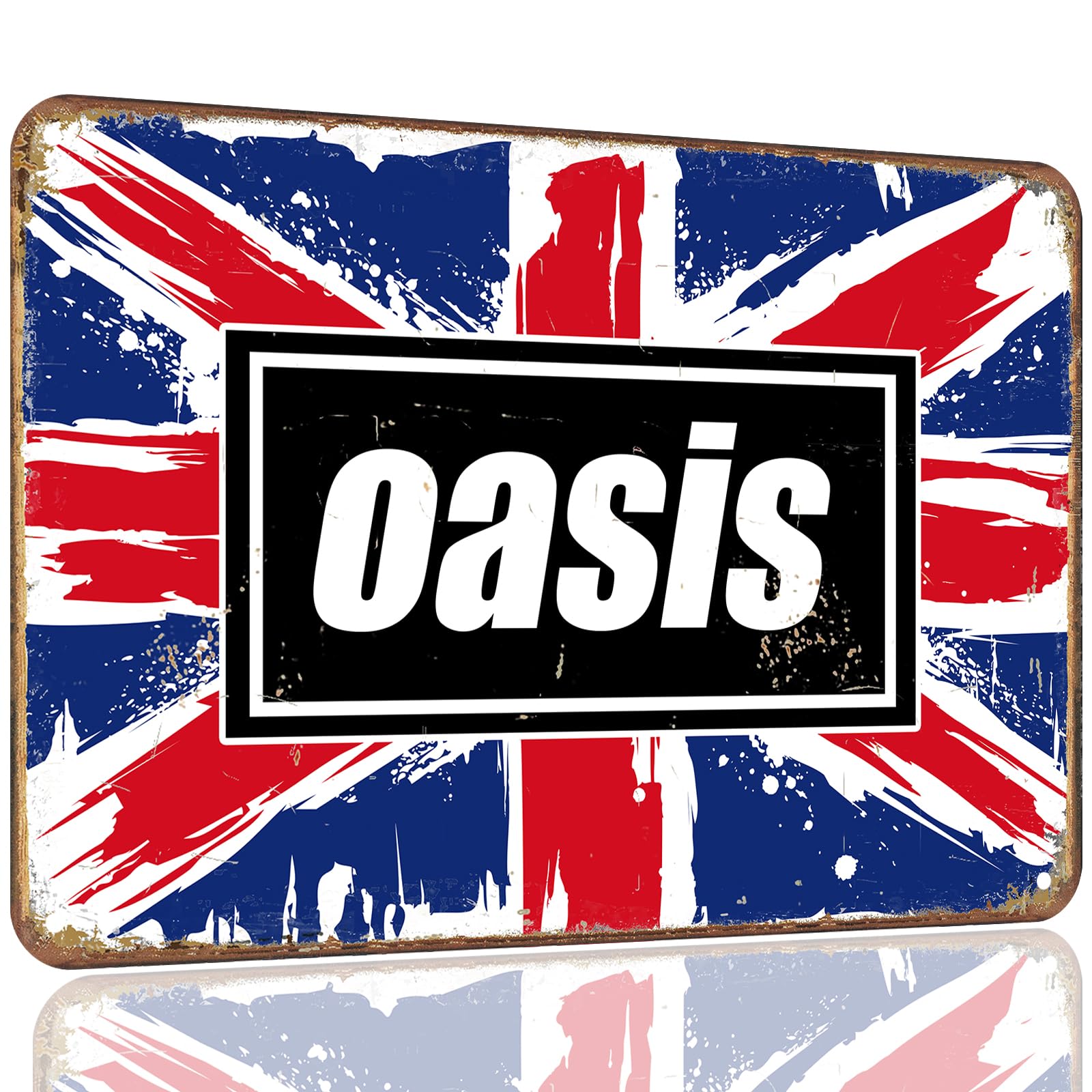 Oasis Poster Gifts For Men Vintage Metal Wall Metal Sign For Home Office Home Sports Room Fan Cave Bar Party Decor Art Room Decoration For Supporters Friends Boyfriend Dad Day Christmas Gifts