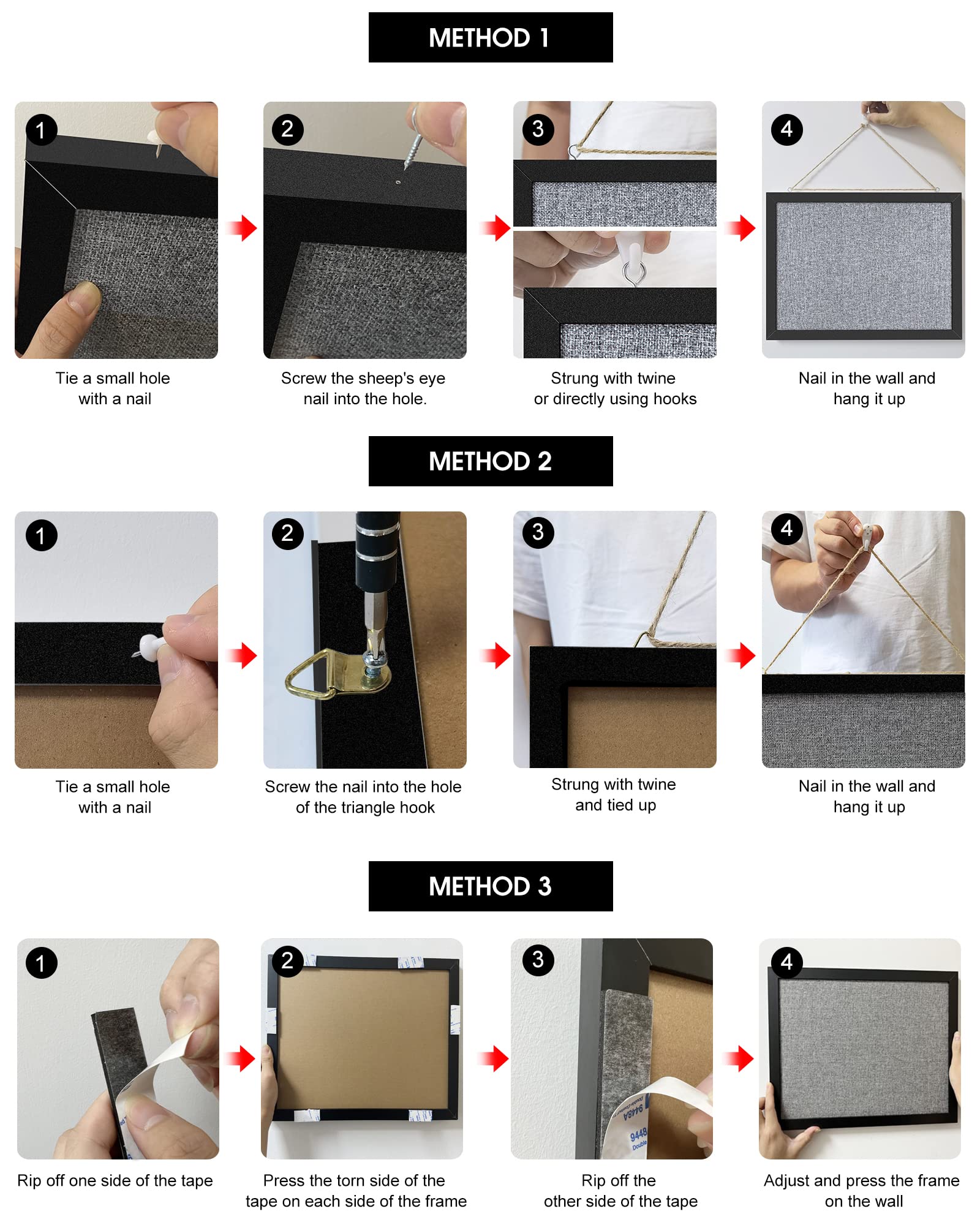 Kork-Pinnwand Set – 40,6 X 30,5 Cm, Mit 10 Bunten Reißzwecken & Aufhänger – Für Büro, Zuhause, Schule