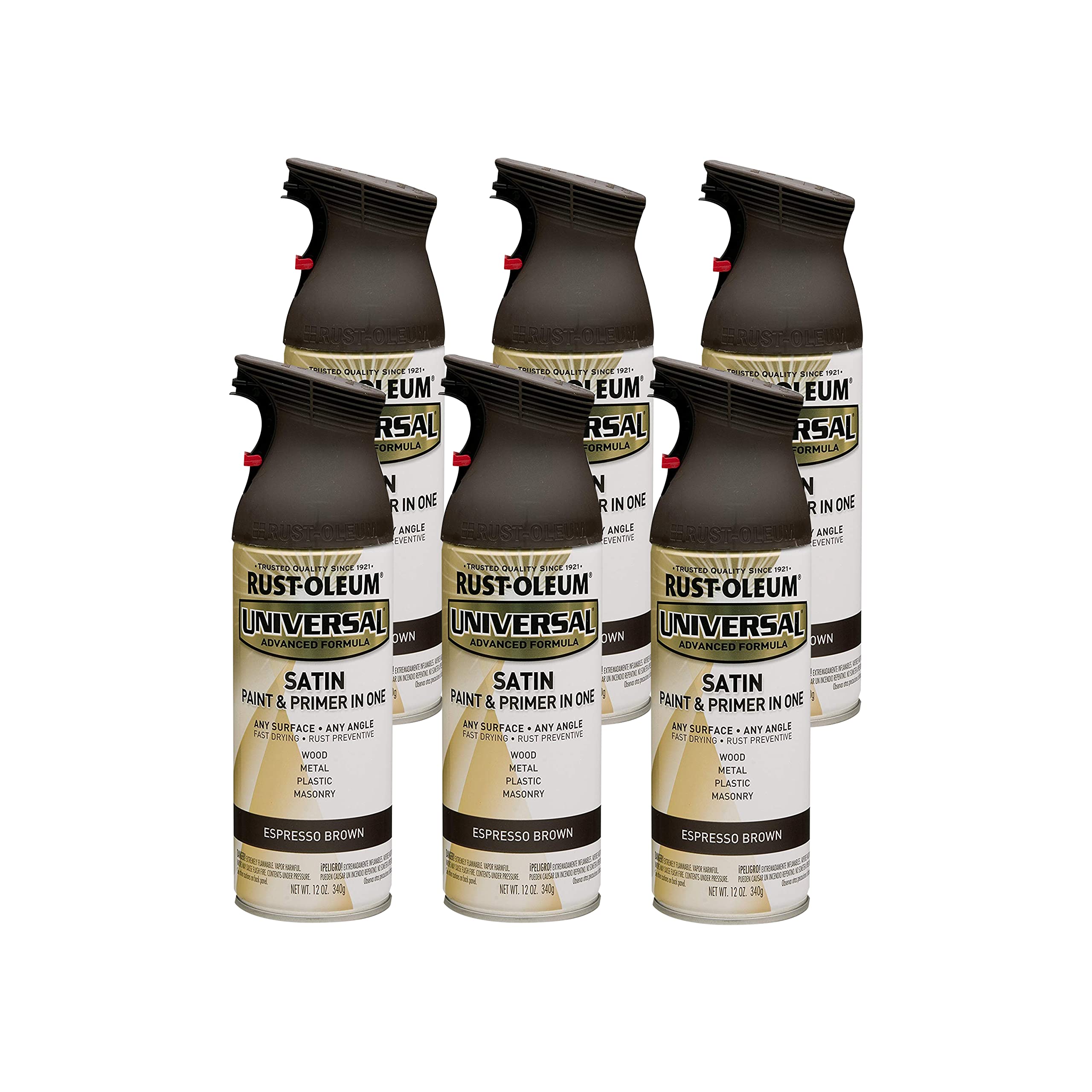Rust-Oleum Universal All Surface Spray Paint, Satin Espresso Brown
