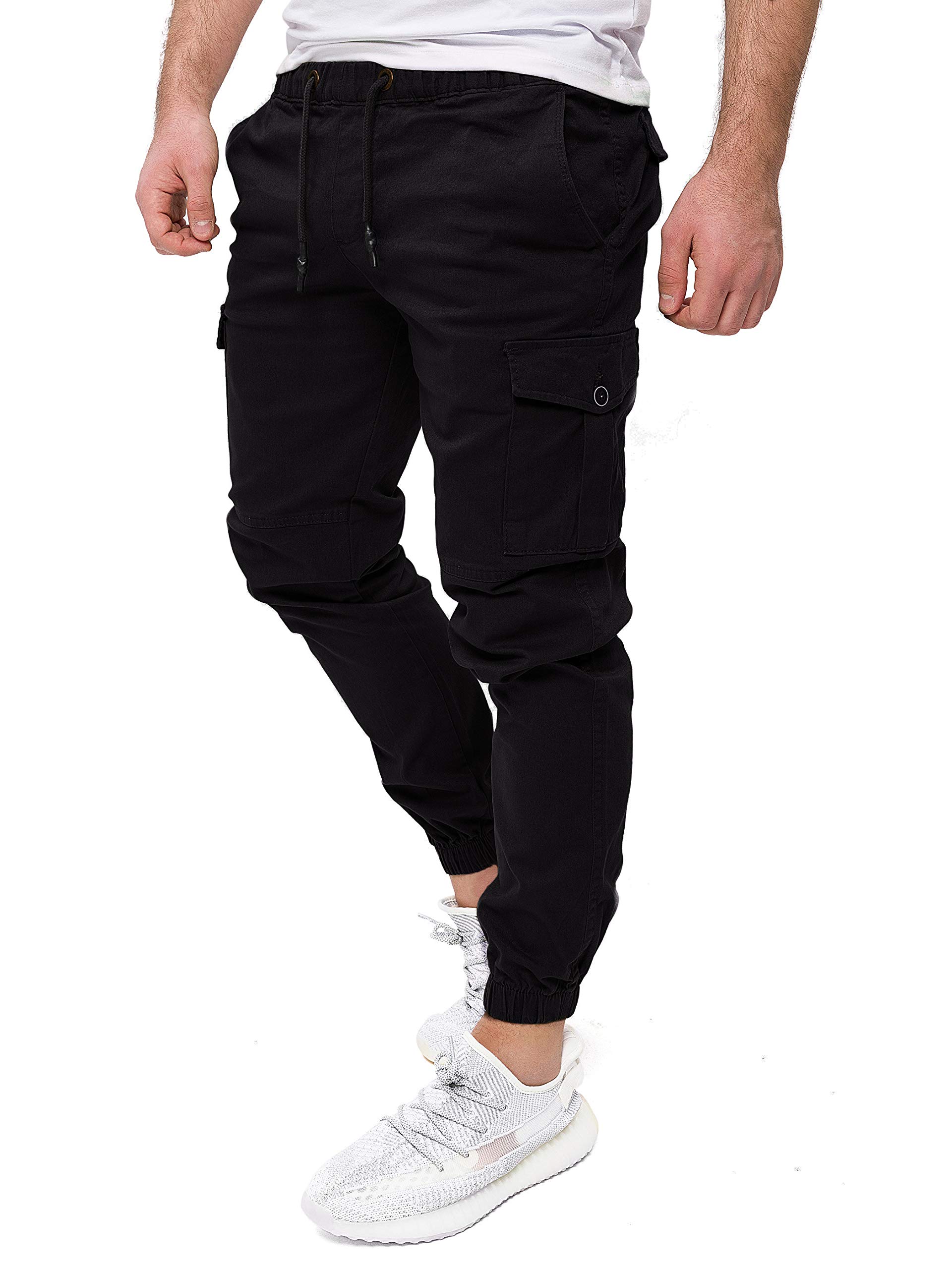 PITTMAN Darius - Herren Cargo Hose - Baumwoll Cargohosen - Cargo Jogger