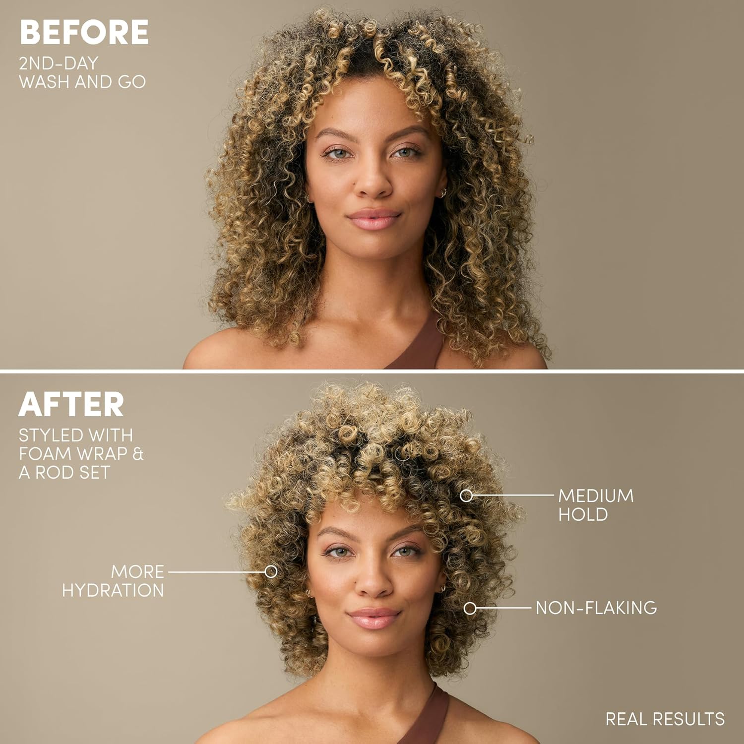 Mizani Foam Wrap Curly Hair Styling Foam - Anti Frizz Moisturizing Hair Mousse with Shea Butter, Smooth and Shine, Non-Greasy, Silicone-Free, Free from Drying Alcohols - Image 3