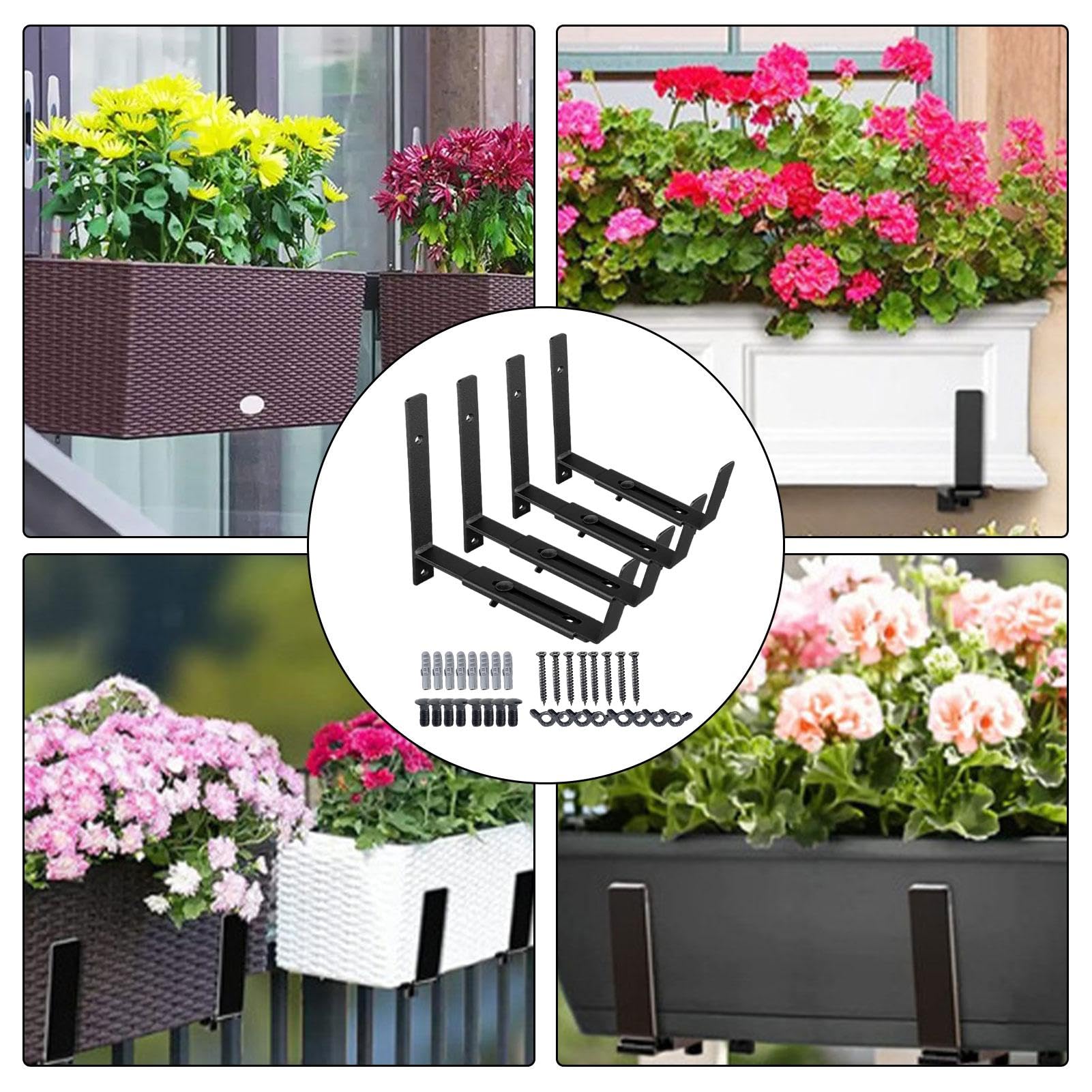 Pflanzkastenhalterung – Blumenkastenhalterung, verstellbare