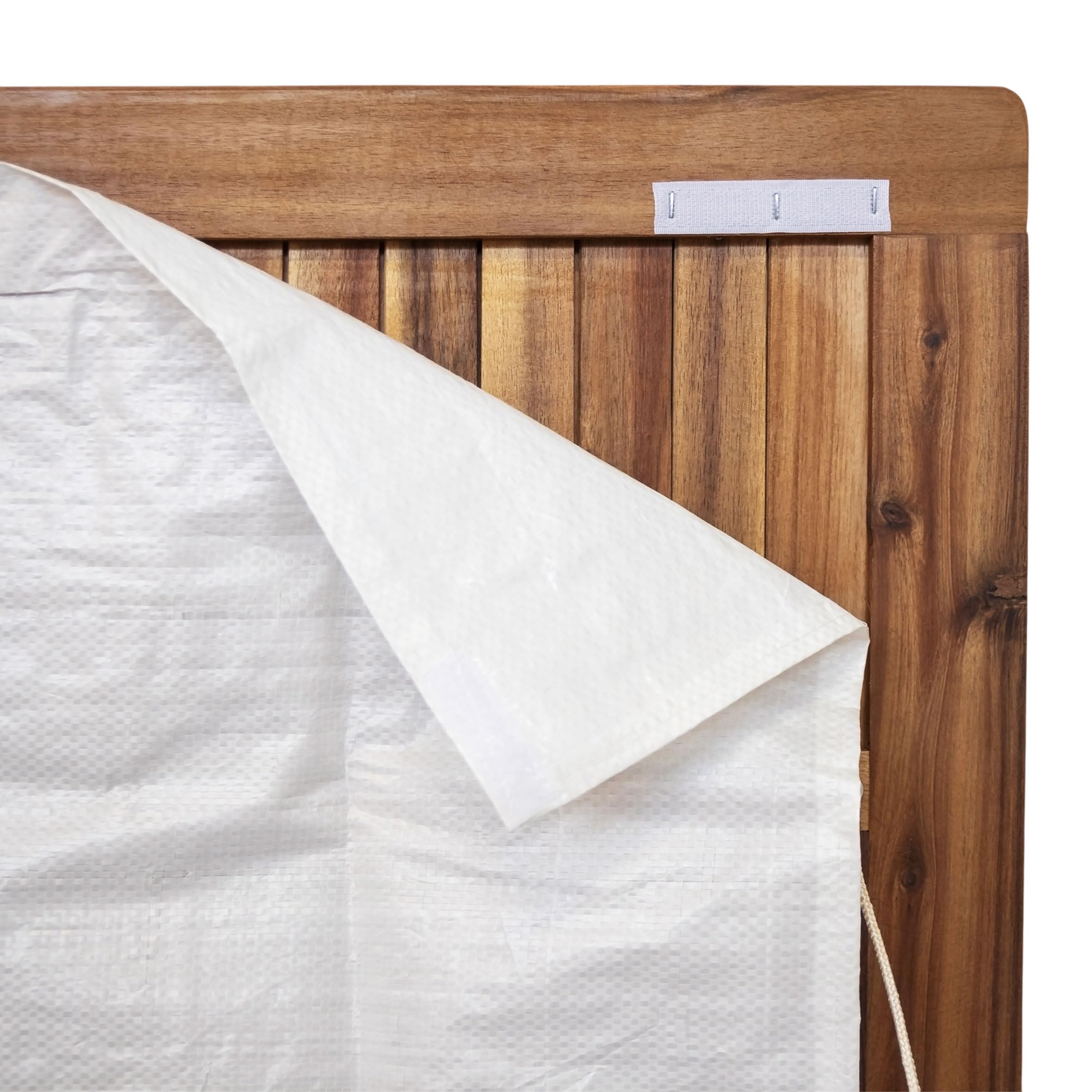 Spetebo Garten Kissenbox aus Akazienholz Natur Geölt - 133 x 58 x 55 cm - Holz Auflagenbox mit Deckel 236 L Braun - Polsterauflagen Aufbewahrungsbox für Kissen und Sitzkissen