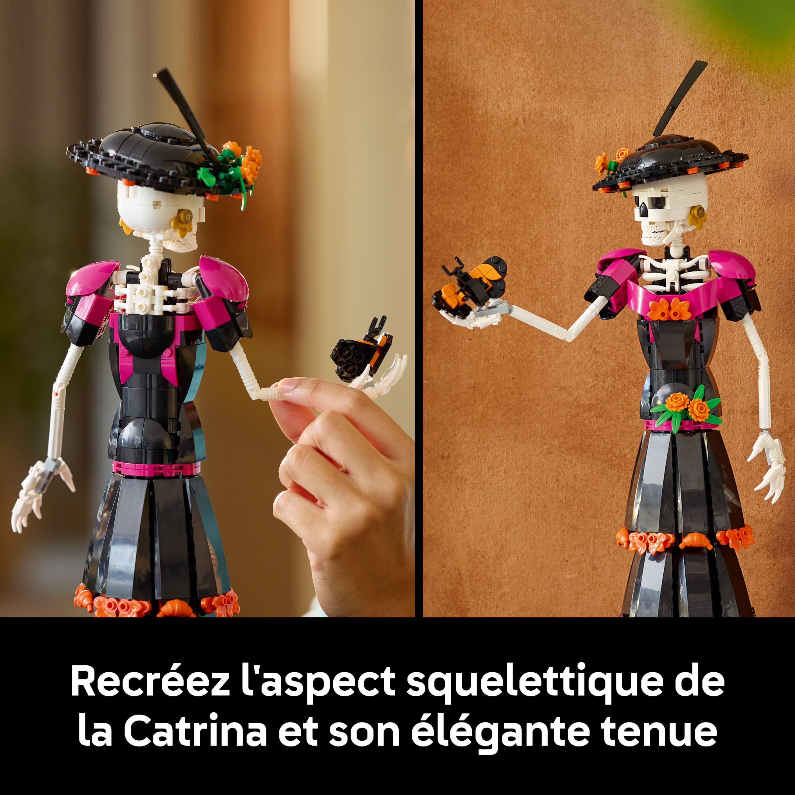 LEGO Ideas La Catrina - Set de Construction pour Adulte - Maquette avec Figurine de Squelette, Fleurs Artificielles & Papillons Monarques - Décoration sur Le Jour des Morts - Idée Cadeau DIY 21372