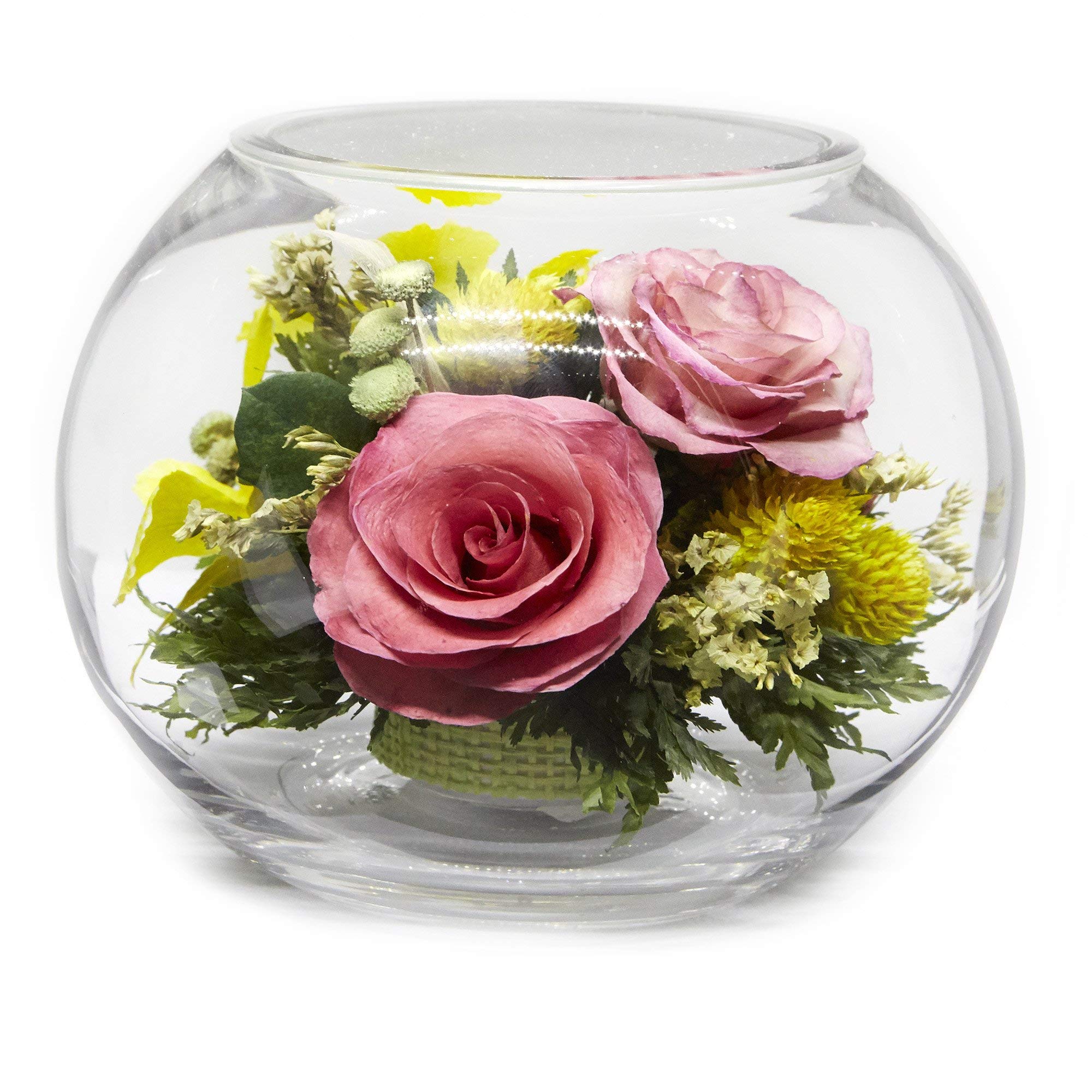 Fiora Flower | Long Lasting Real Roses and Orchids | Lasts up to 5 Years | Anniversary Floral Arrang