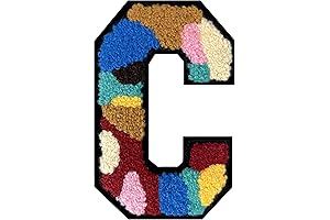 Chenille Letter Patches 9PCS Embroidered Letter Iron on Applique Patch