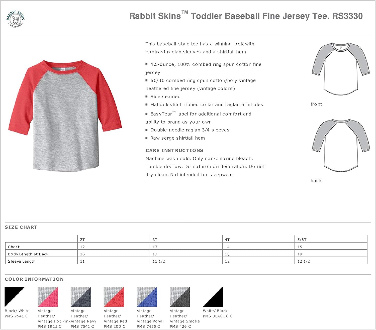 Customized Toddler Baseball Raglan Tee Personalized with Name and Team Number