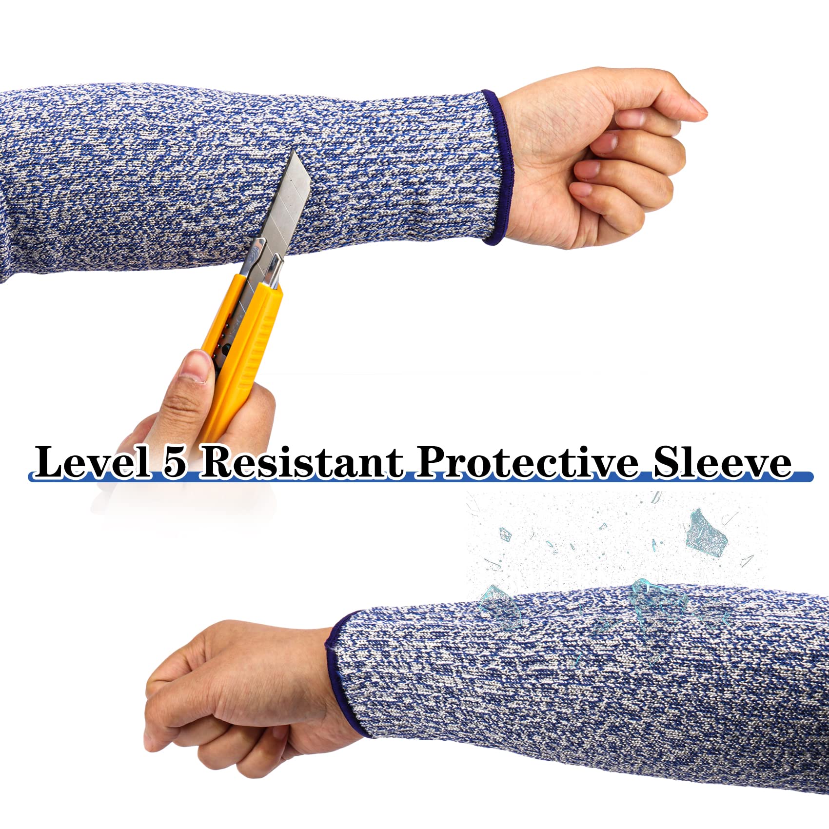 6 pares de mangas protectoras de brazo nivel 5 resistente a los cortes manga de protección unisex anti abrasión anti arañazos anti-mordeduras para brazo jardín cocina protección trabajo seguridad