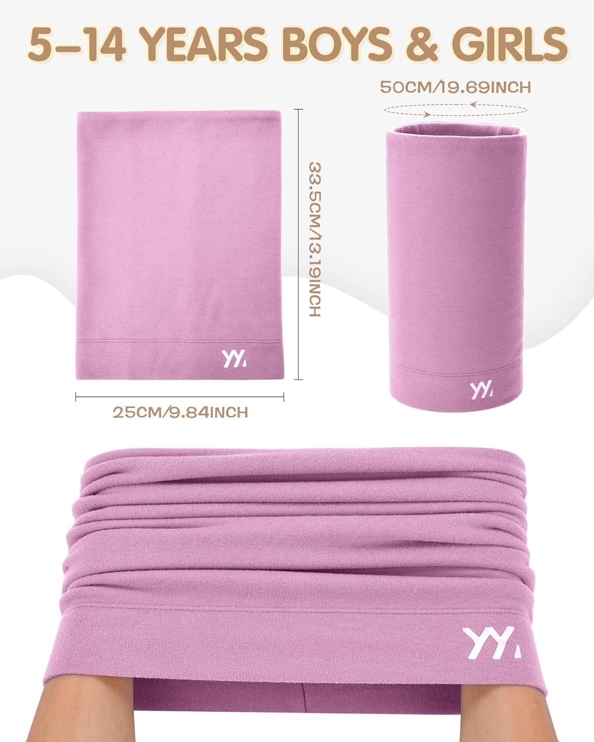 Winter Kids Neck Warmer, Warm Kids Scarf Soft Neck Gaiter, Windproof Face Cover Ski Mask for Boys Girls - Image 4