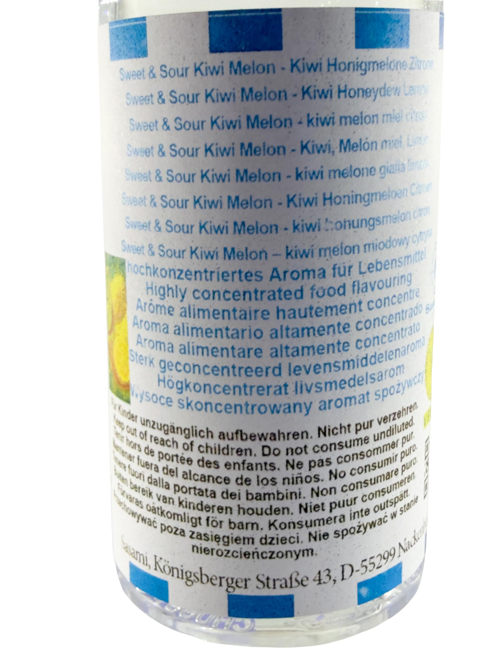 Sweet & Sour Kiwi Melon - Kiwi Honigmelone Zitrone Aroma Konzentrat - Vegan - Sasami - 100ml