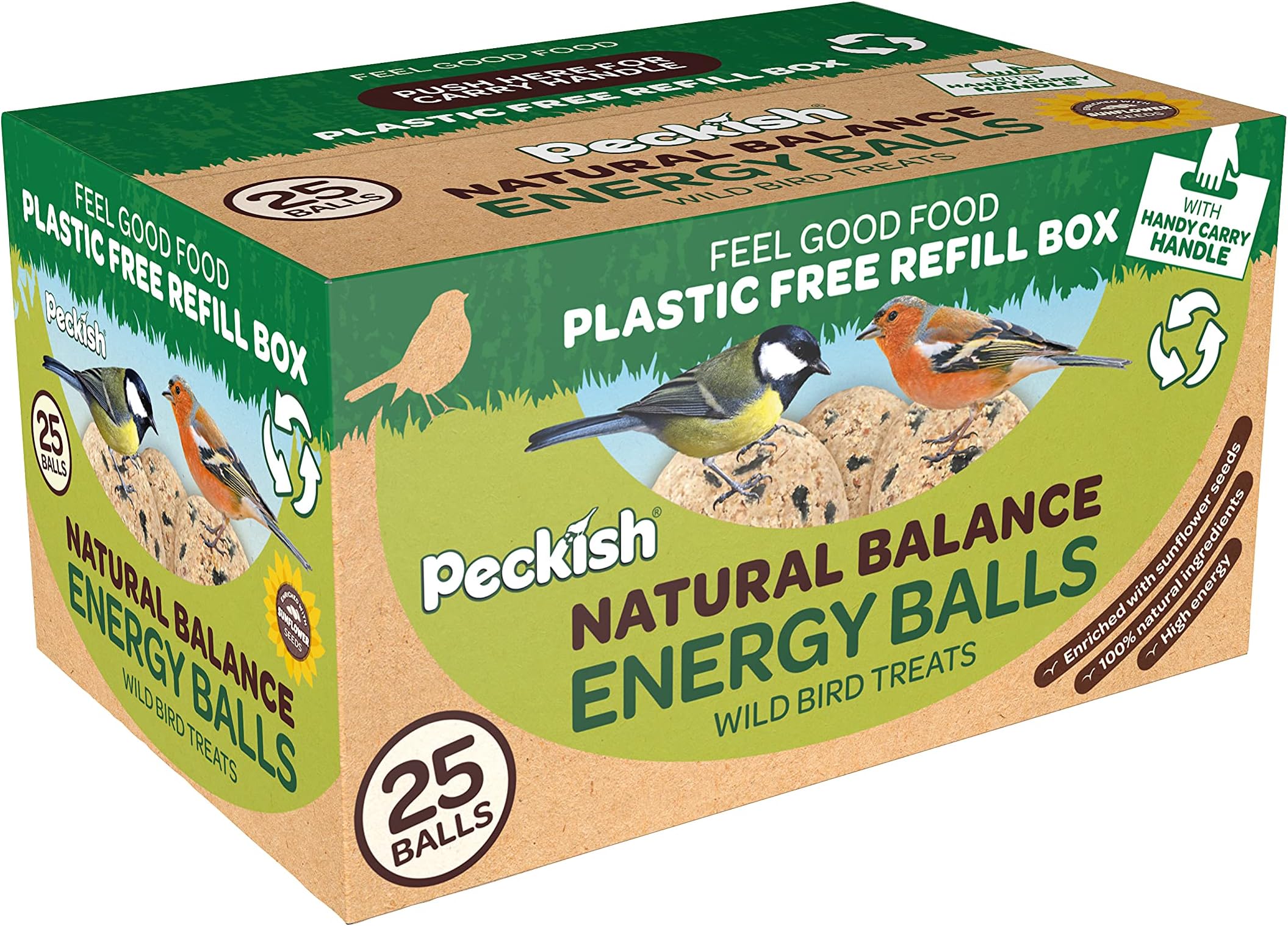 Peckish 60051257 Natural Balance Energy Suet Fat Balls for Wild Birds