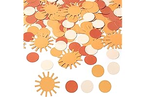 320Pcs Boho Sun Round Scatter Confetti Dot Hippie Muted Sun Confetti Table Decor