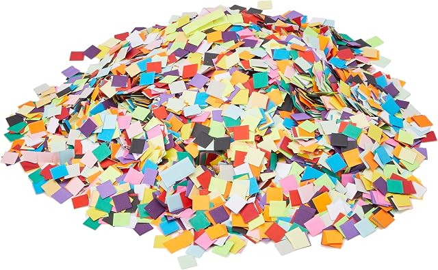 Springboard Pre-Cut Coloured Mosaic Squares - Mosaic Kits for Children - Arts and Crafts for Kids - Assorted Colours - 1 x 1 cm Paper Squares - Pack of 10,000