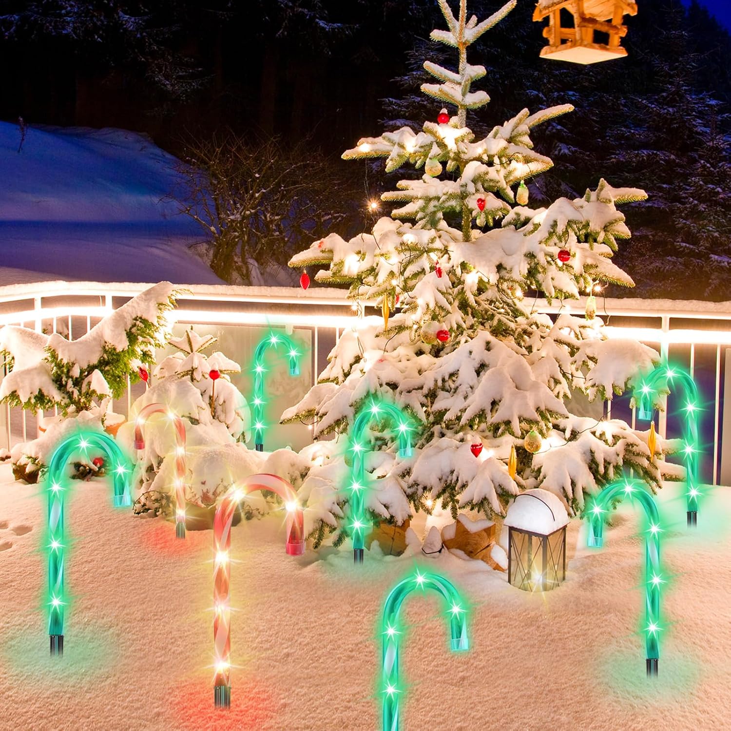 20PCS Replacement Stakes for Christmas Candy Cane Lights Outdoor, Plastic Candy Cane Pathway Markers Lights Spike Replacer, Size 0.68 * 6.05 Inches, Used to Maintain Candy Cane Pathway Lights - Image 5